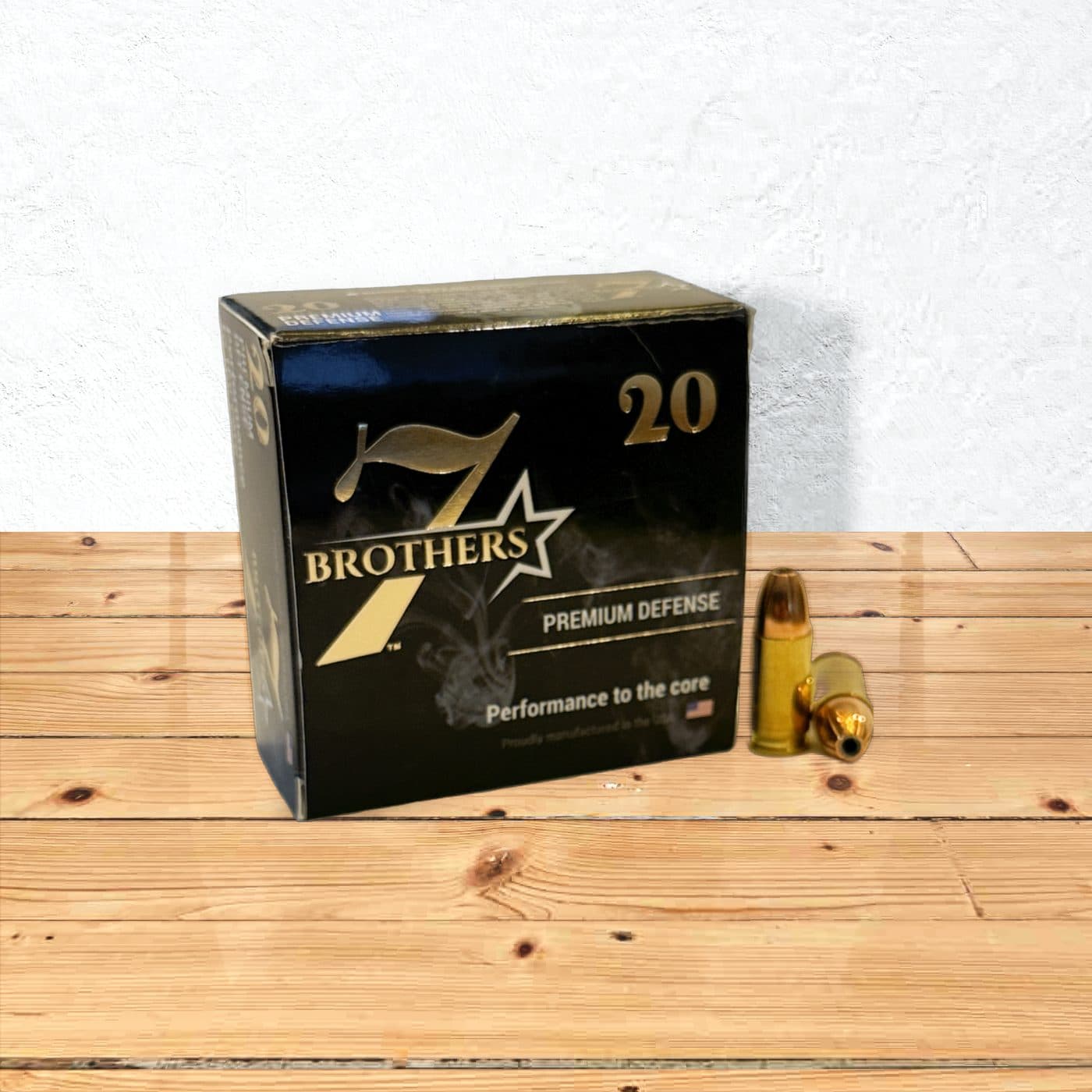 7 Brothers Premium Defense 9mm jacketed hollow point ammunition